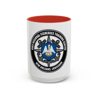 RFTC New Orleans Louisiana (U.S. Coast Guard) Accent Coffee Mug 15oz Red - Go Mug Yourself