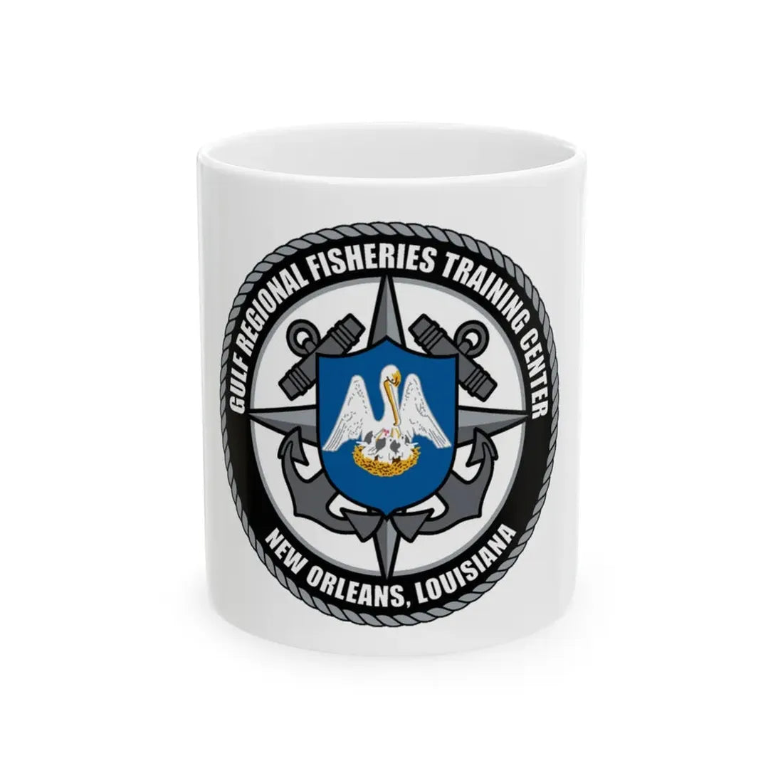 RFTC New Orleans Louisiana (U.S. Coast Guard) White Coffee Mug 11oz - Go Mug Yourself