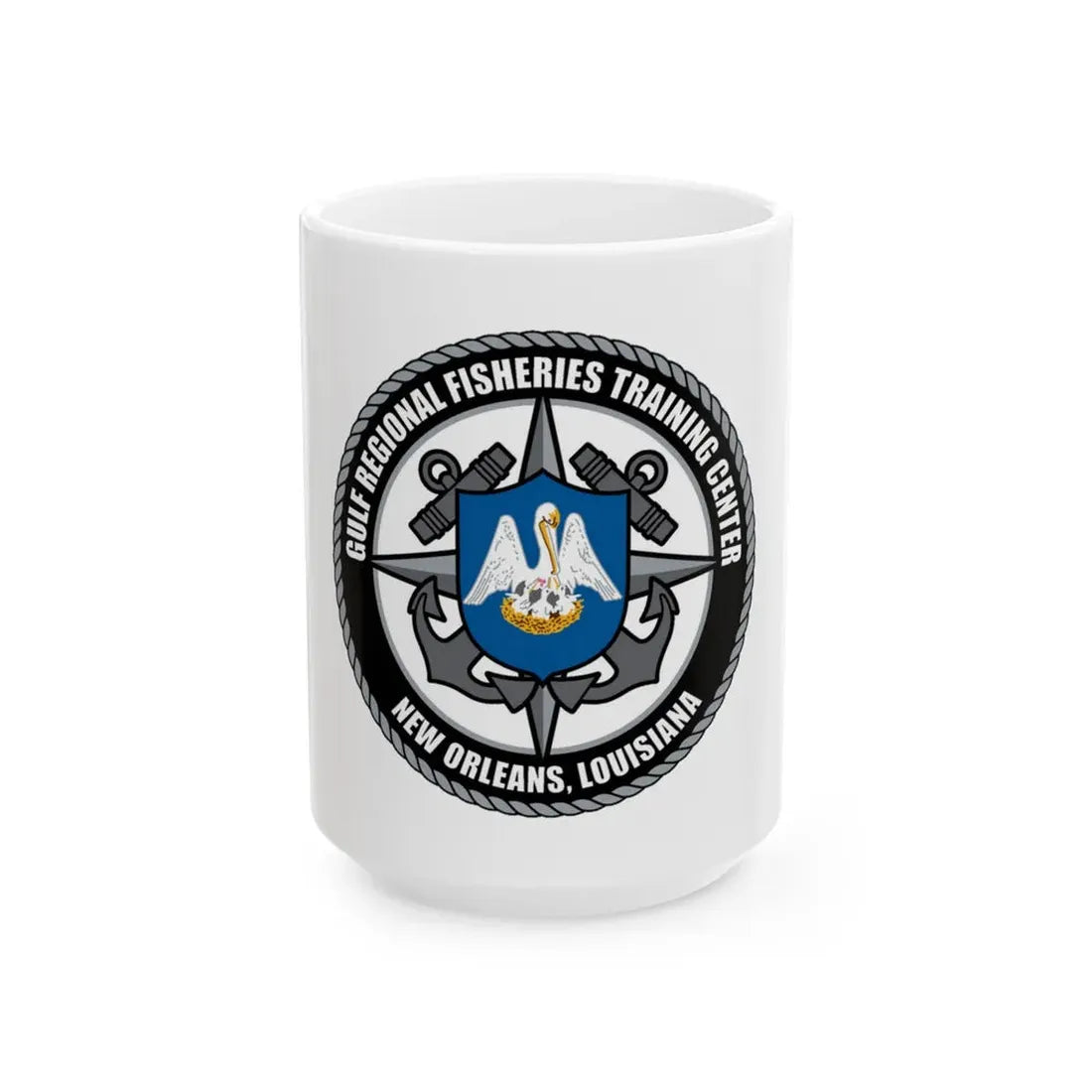 RFTC New Orleans Louisiana (U.S. Coast Guard) White Coffee Mug 15oz - Go Mug Yourself