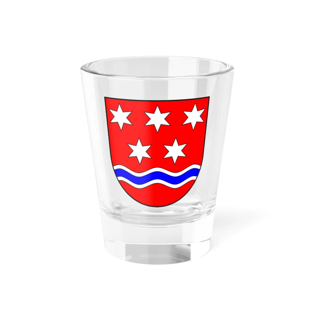 Rheinwald Kreis wappen (Switzerland) (Coat of Arms) Shot Glass 1.5oz 1.5oz - Go Mug Yourself