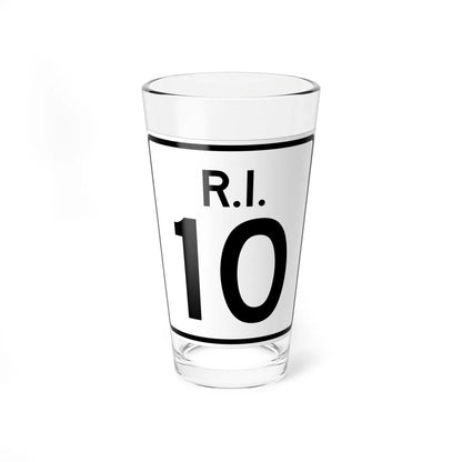 Rhode Island 10 (Rhode Island) (Road Sign) Pint Glass 16oz 16oz - Go Mug Yourself