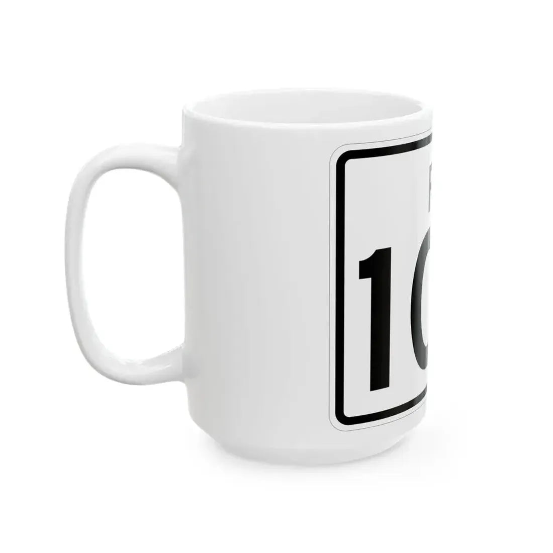 Rhode Island 100 (Rhode Island) (Road Sign) White Coffee Mug - Go Mug Yourself