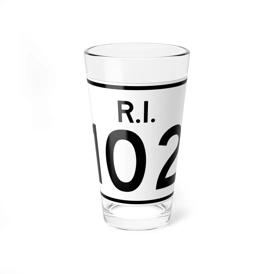 Rhode Island 102 (Rhode Island) (Road Sign) Pint Glass 16oz 16oz - Go Mug Yourself