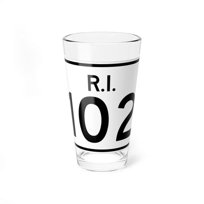 Rhode Island 102 (Rhode Island) (Road Sign) Pint Glass 16oz 16oz - Go Mug Yourself