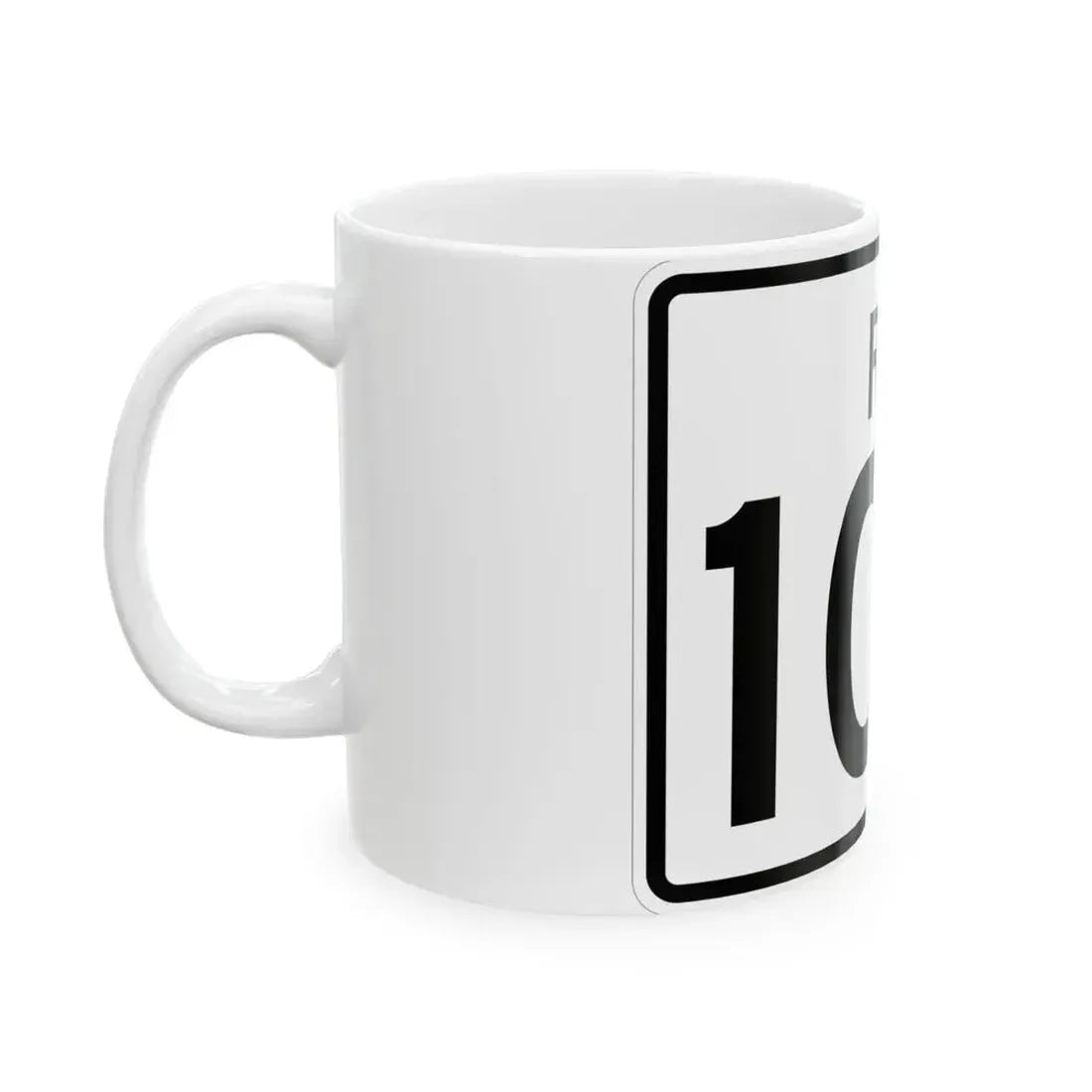 Rhode Island 102 (Rhode Island) (Road Sign) White Coffee Mug - Go Mug Yourself