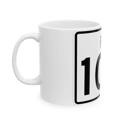 Rhode Island 102 (Rhode Island) (Road Sign) White Coffee Mug - Go Mug Yourself
