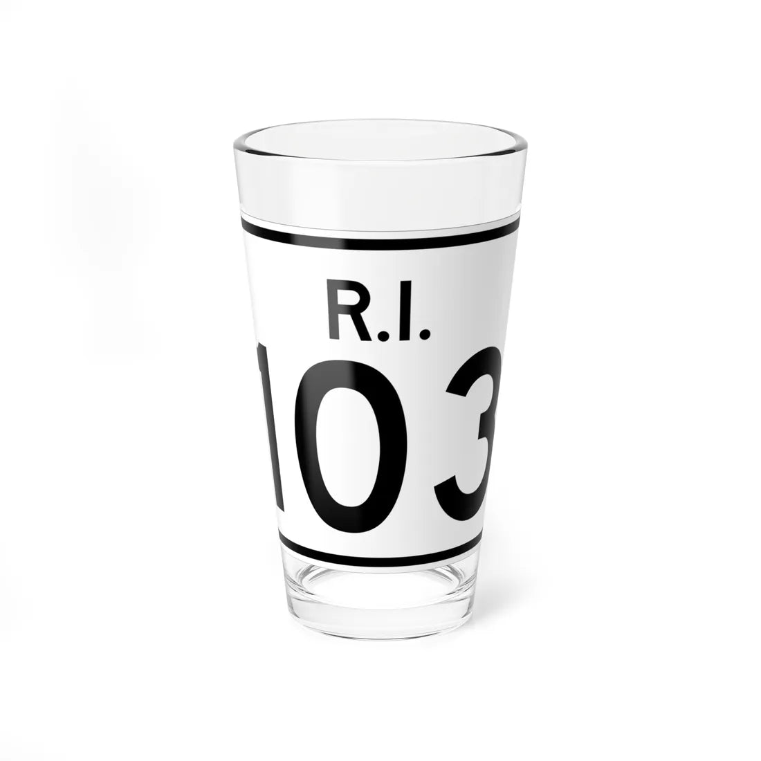 Rhode Island 103 (Rhode Island) (Road Sign) Pint Glass 16oz - Go Mug Yourself