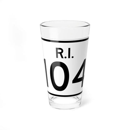 Rhode Island 104 (Rhode Island) (Road Sign) Pint Glass 16oz 16oz - Go Mug Yourself