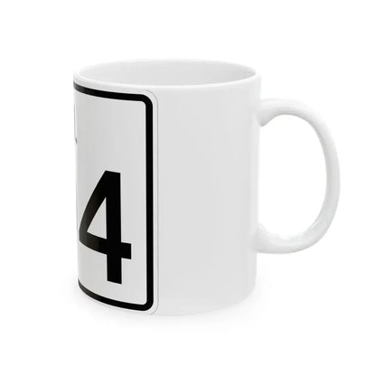 Rhode Island 104 (Rhode Island) (Road Sign) White Coffee Mug - Go Mug Yourself