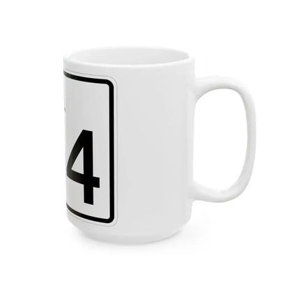 Rhode Island 104 (Rhode Island) (Road Sign) White Coffee Mug - Go Mug Yourself