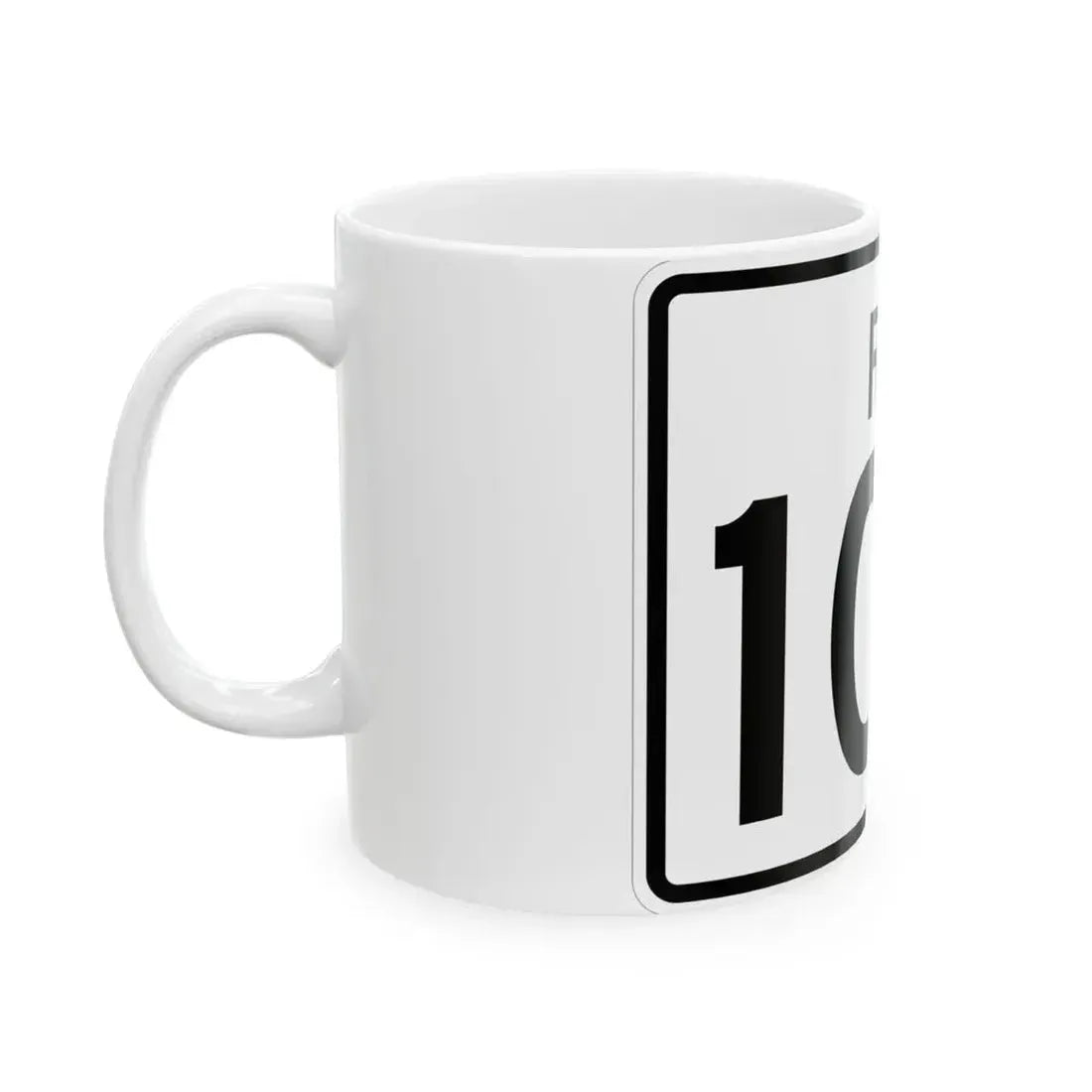 Rhode Island 107 (Rhode Island) (Road Sign) White Coffee Mug - Go Mug Yourself