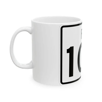 Rhode Island 107 (Rhode Island) (Road Sign) White Coffee Mug - Go Mug Yourself