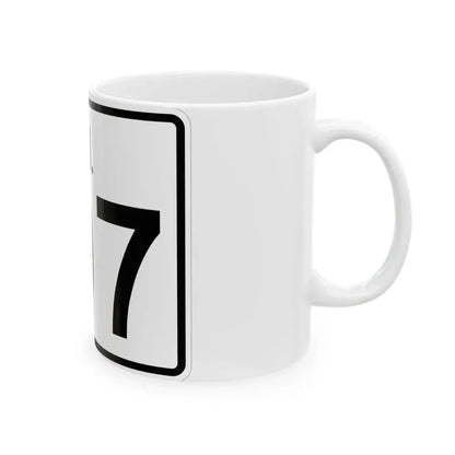 Rhode Island 107 (Rhode Island) (Road Sign) White Coffee Mug - Go Mug Yourself