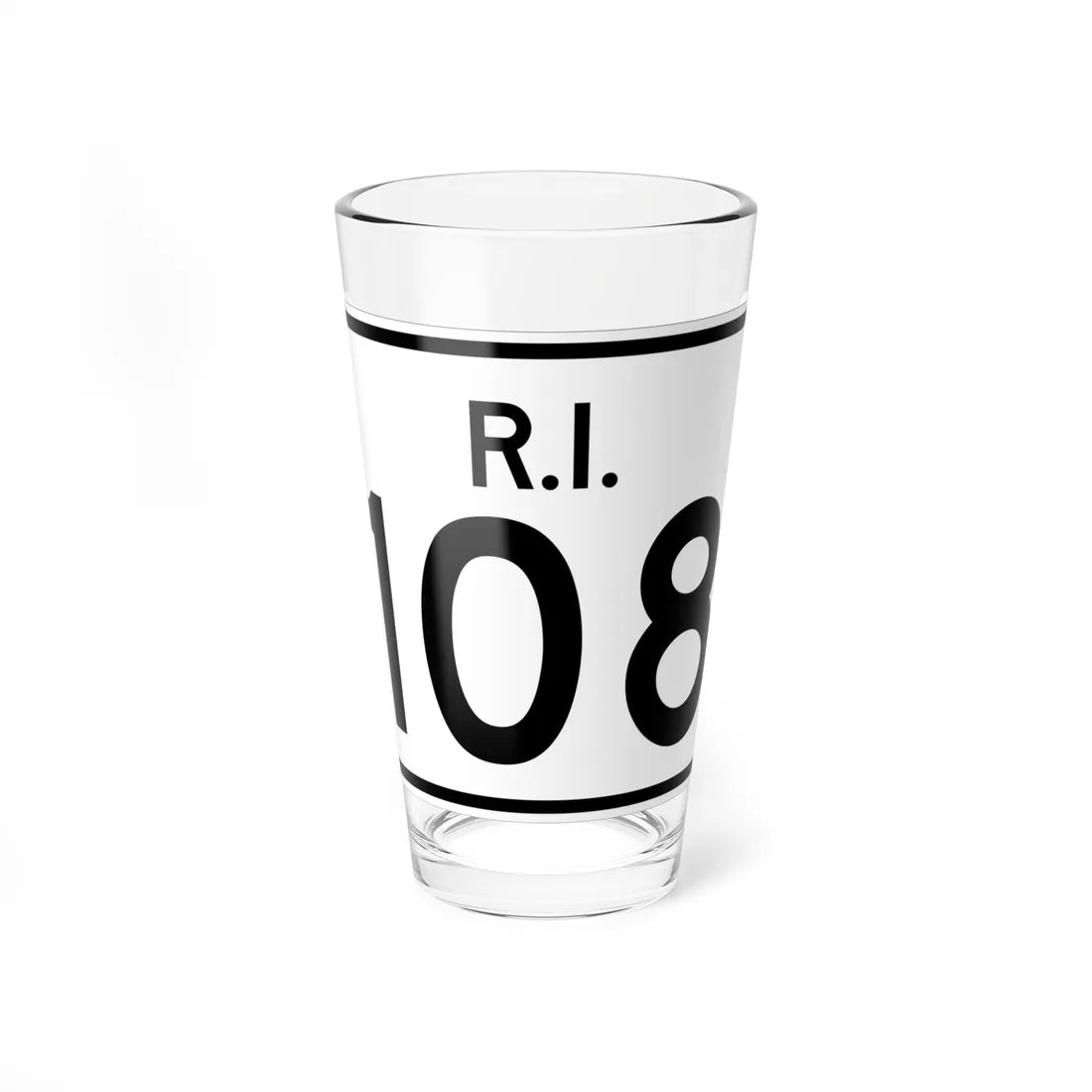 Rhode Island 108 (Rhode Island) (Road Sign) Pint Glass 16oz 16oz - Go Mug Yourself