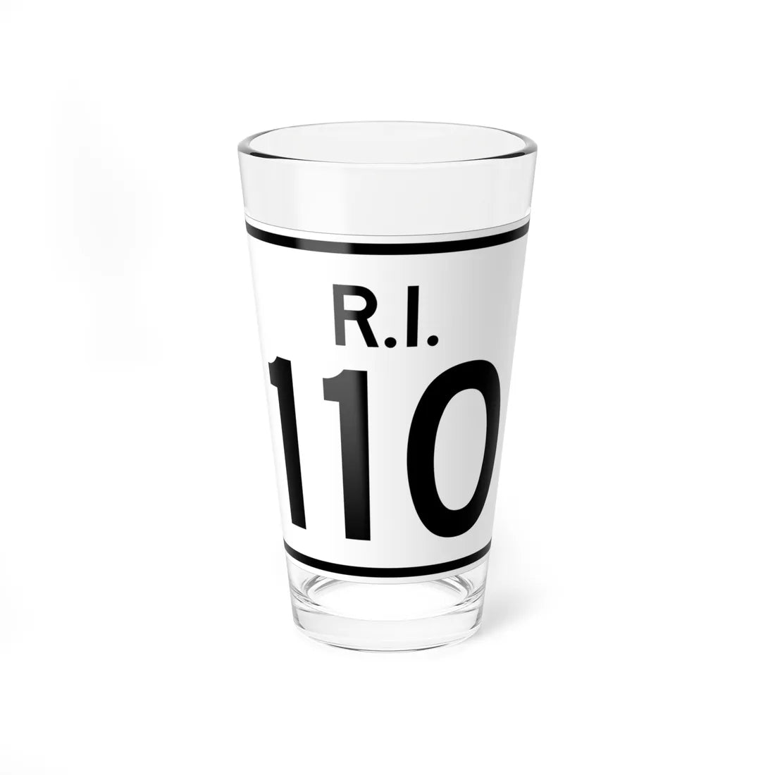 Rhode Island 110 (Rhode Island) (Road Sign) Pint Glass 16oz - Go Mug Yourself