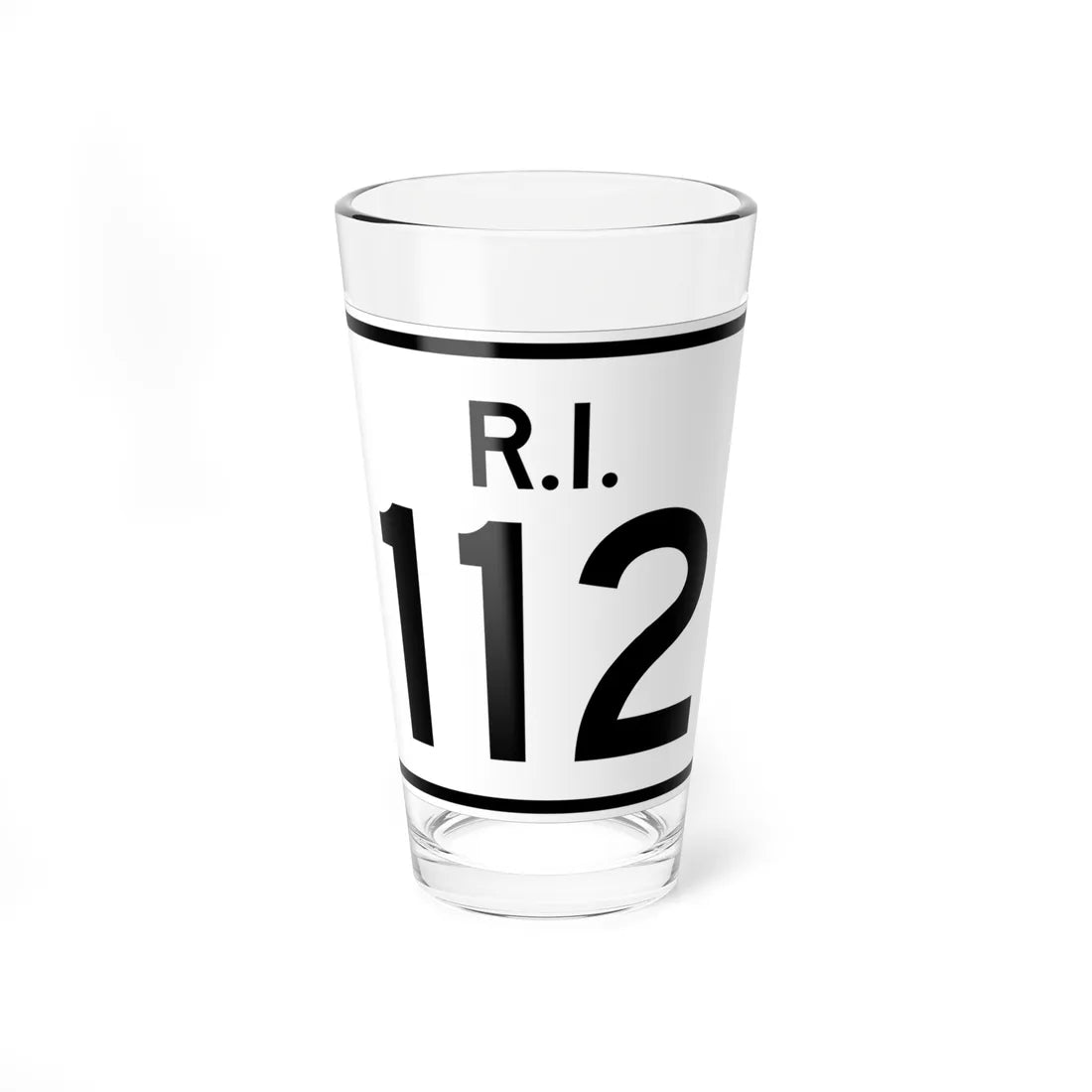 Rhode Island 112 (Rhode Island) (Road Sign) Pint Glass 16oz - Go Mug Yourself