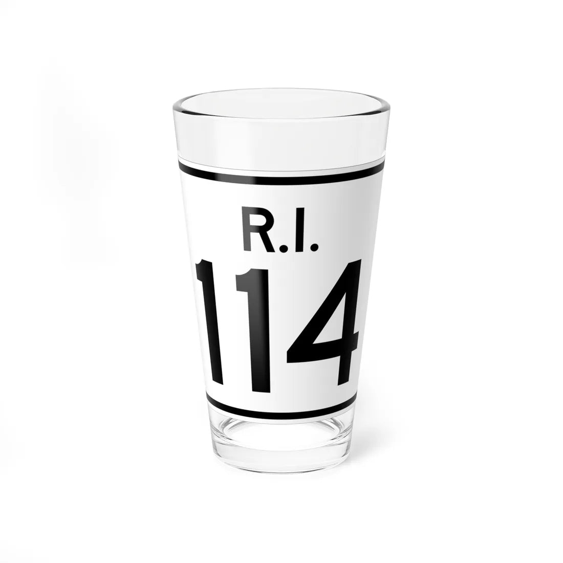 Rhode Island 114 (Rhode Island) (Road Sign) Pint Glass 16oz 16oz - Go Mug Yourself