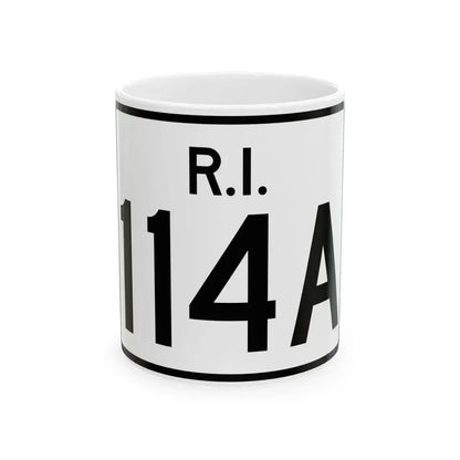 Rhode Island 114A (Rhode Island) (Road Sign) White Coffee Mug 11oz - Go Mug Yourself