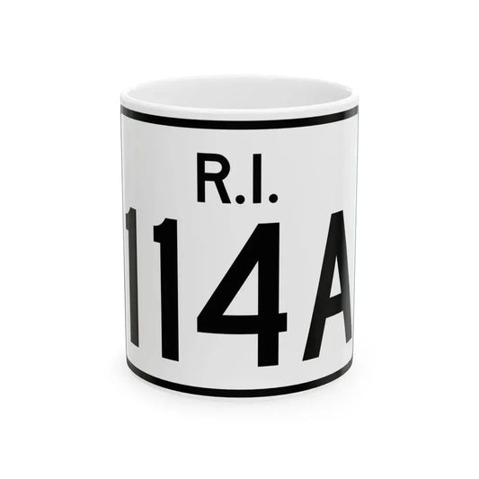 Rhode Island 114A (Rhode Island) (Road Sign) White Coffee Mug 11oz - Go Mug Yourself