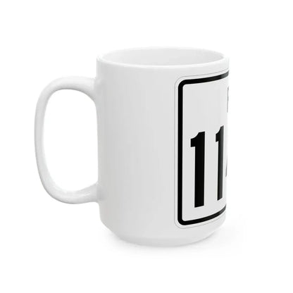 Rhode Island 114A (Rhode Island) (Road Sign) White Coffee Mug - Go Mug Yourself