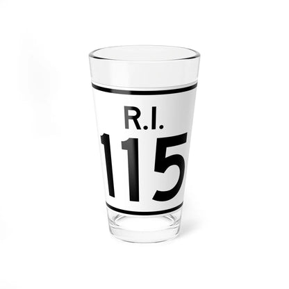 Rhode Island 115 (Rhode Island) (Road Sign) Pint Glass 16oz 16oz - Go Mug Yourself