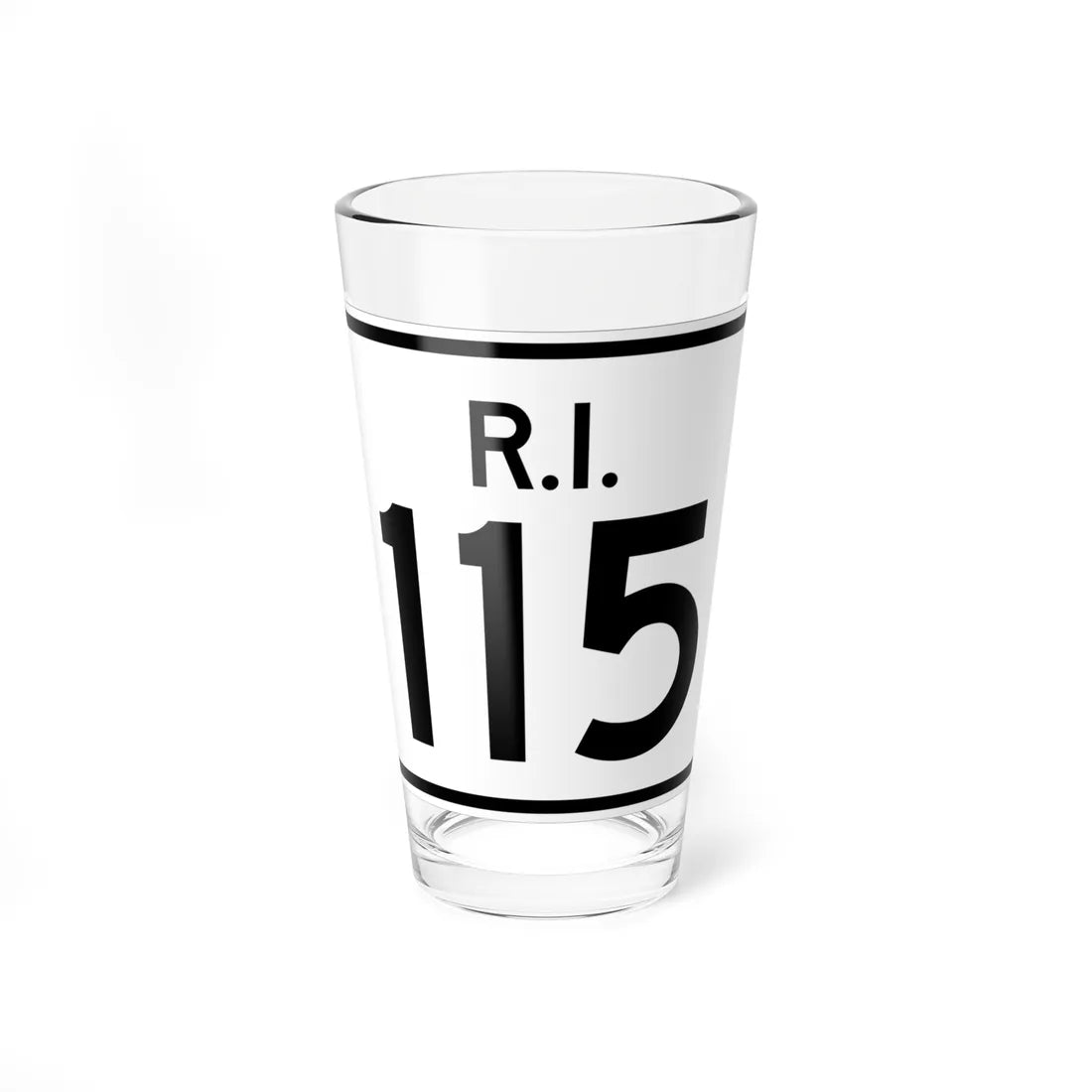 Rhode Island 115 (Rhode Island) (Road Sign) Pint Glass 16oz - Go Mug Yourself