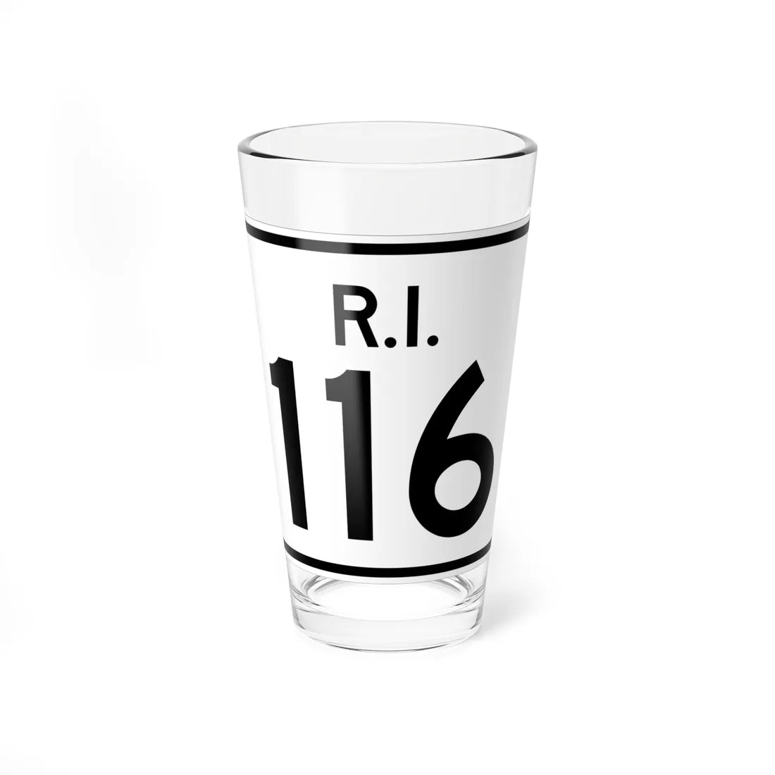 Rhode Island 116 (Rhode Island) (Road Sign) Pint Glass 16oz 16oz - Go Mug Yourself