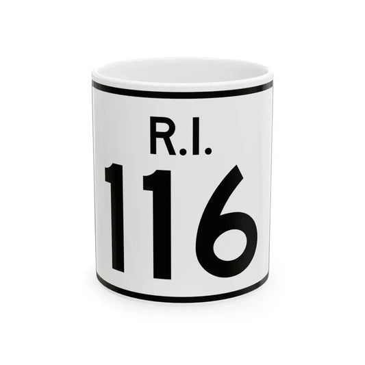 Rhode Island 116 (Rhode Island) (Road Sign) White Coffee Mug 11oz - Go Mug Yourself