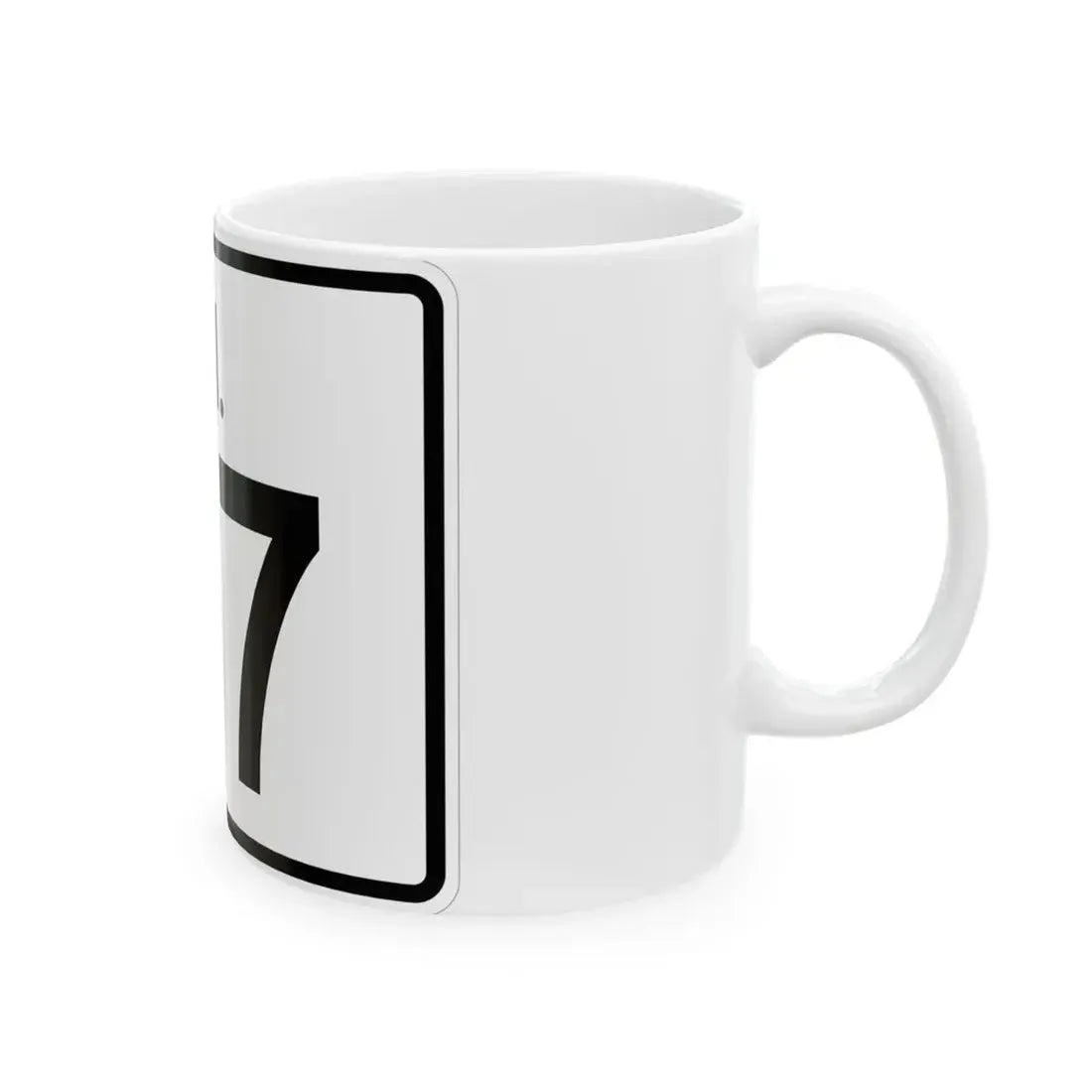 Rhode Island 117 (Rhode Island) (Road Sign) White Coffee Mug - Go Mug Yourself