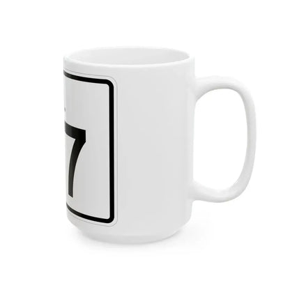 Rhode Island 117 (Rhode Island) (Road Sign) White Coffee Mug - Go Mug Yourself