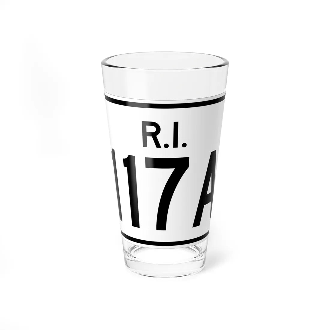 Rhode Island 117A (Rhode Island) (Road Sign) Pint Glass 16oz 16oz - Go Mug Yourself