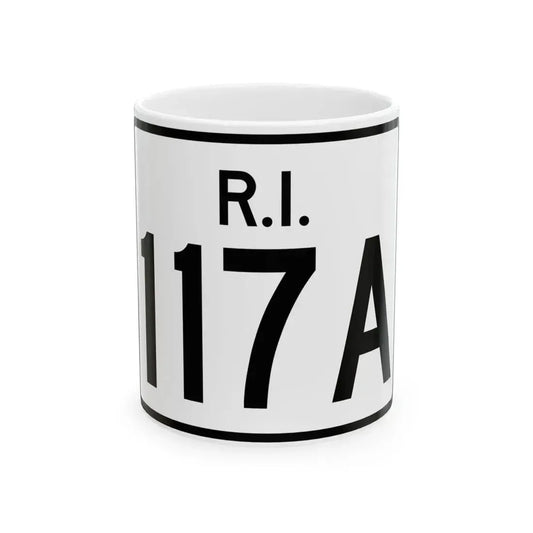 Rhode Island 117A (Rhode Island) (Road Sign) White Coffee Mug 11oz - Go Mug Yourself