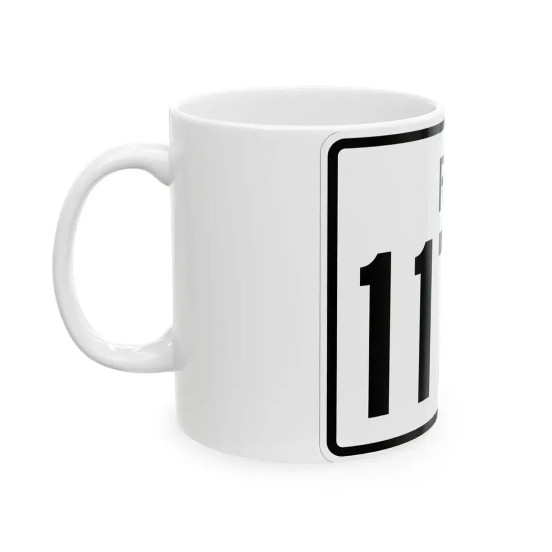 Rhode Island 117A (Rhode Island) (Road Sign) White Coffee Mug - Go Mug Yourself