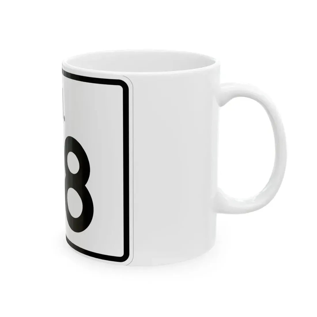 Rhode Island 118 (Rhode Island) (Road Sign) White Coffee Mug - Go Mug Yourself