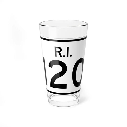 Rhode Island 120 (Rhode Island) (Road Sign) Pint Glass 16oz 16oz - Go Mug Yourself