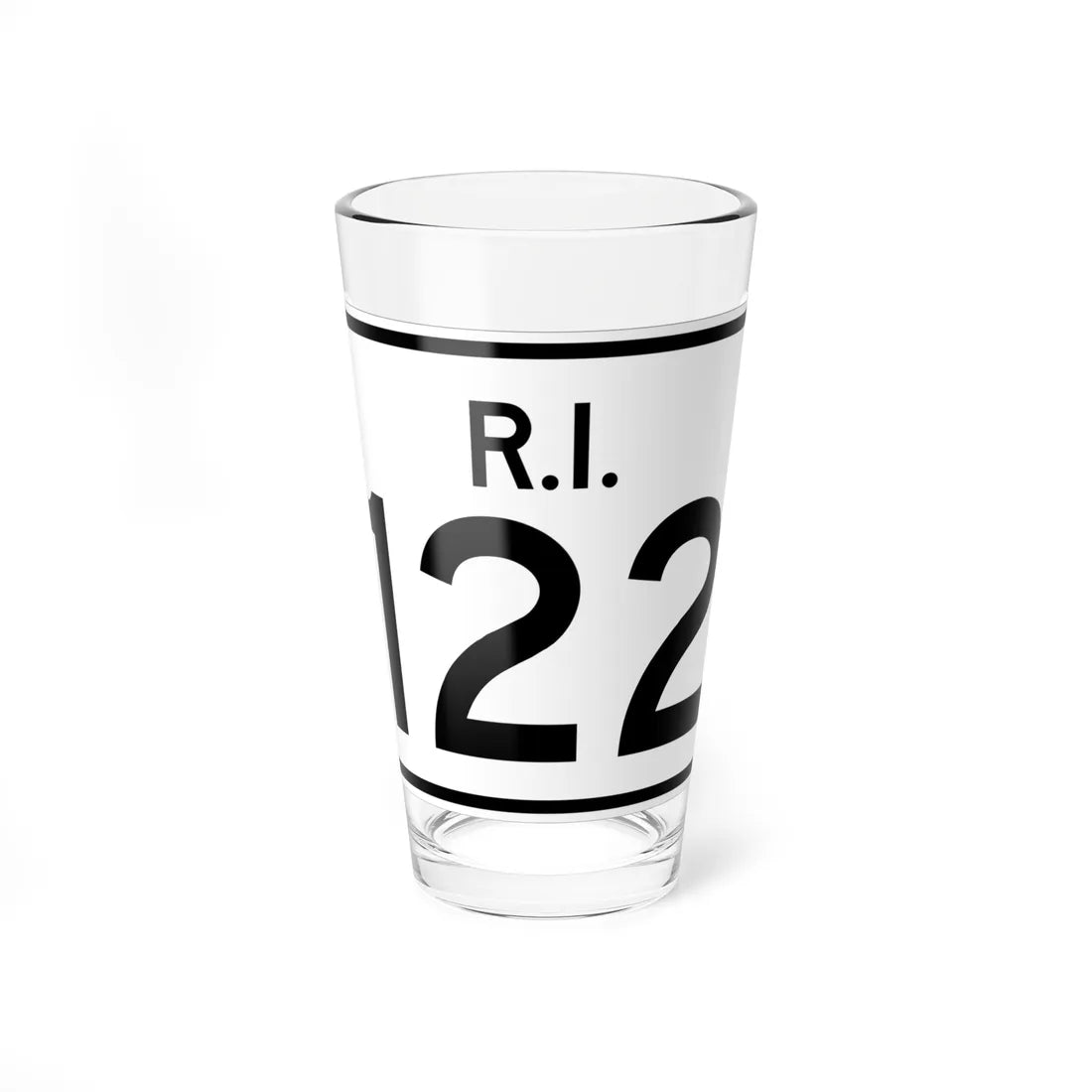Rhode Island 122 (Rhode Island) (Road Sign) Pint Glass 16oz - Go Mug Yourself