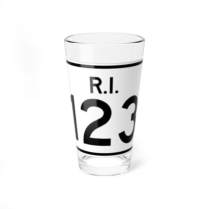 Rhode Island 123 (Rhode Island) (Road Sign) Pint Glass 16oz 16oz - Go Mug Yourself