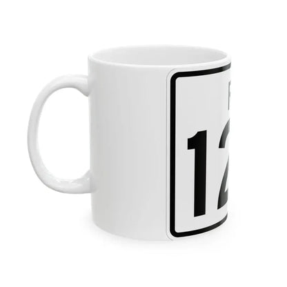 Rhode Island 123 (Rhode Island) (Road Sign) White Coffee Mug - Go Mug Yourself