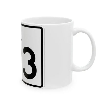 Rhode Island 123 (Rhode Island) (Road Sign) White Coffee Mug - Go Mug Yourself