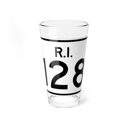 Rhode Island 128 (Rhode Island) (Road Sign) Pint Glass 16oz - Go Mug Yourself
