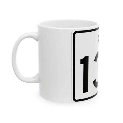 Rhode Island 136 (Rhode Island) (Road Sign) White Coffee Mug - Go Mug Yourself