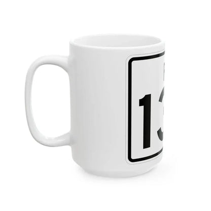 Rhode Island 136 (Rhode Island) (Road Sign) White Coffee Mug - Go Mug Yourself
