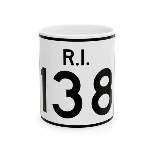 Rhode Island 138 (Rhode Island) (Road Sign) White Coffee Mug 11oz - Go Mug Yourself