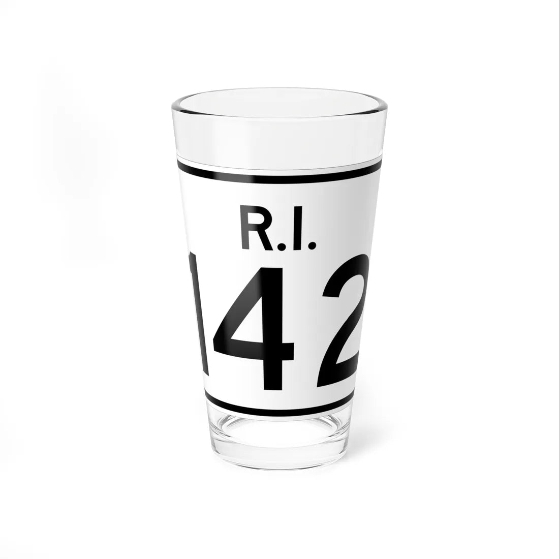 Rhode Island 142 (Rhode Island) (Road Sign) Pint Glass 16oz 16oz - Go Mug Yourself