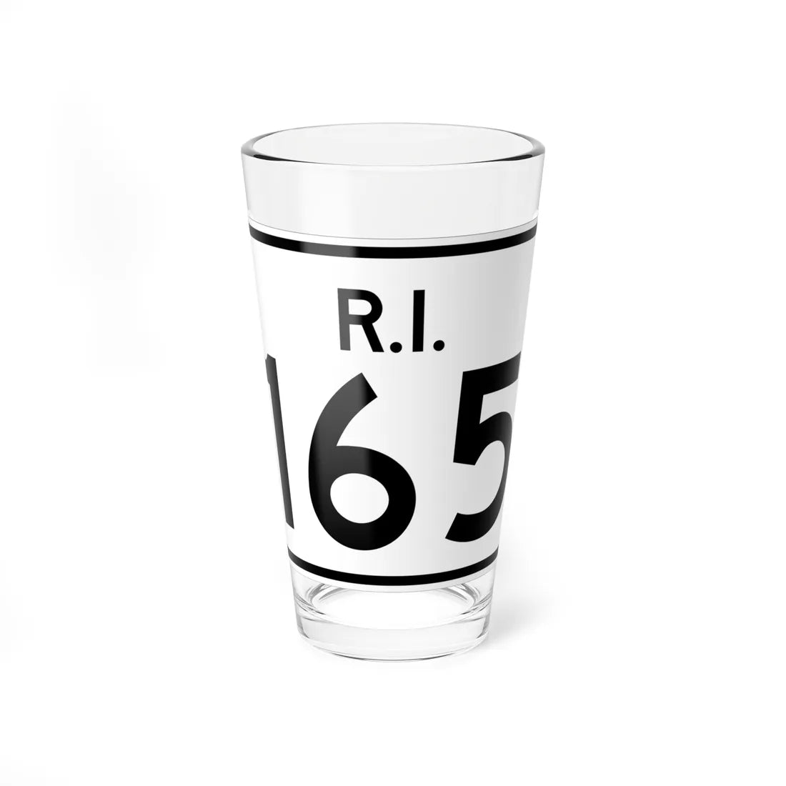 Rhode Island 165 (Rhode Island) (Road Sign) Pint Glass 16oz 16oz - Go Mug Yourself