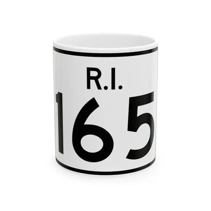 Rhode Island 165 (Rhode Island) (Road Sign) White Coffee Mug 11oz - Go Mug Yourself