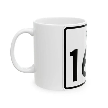 Rhode Island 165 (Rhode Island) (Road Sign) White Coffee Mug - Go Mug Yourself
