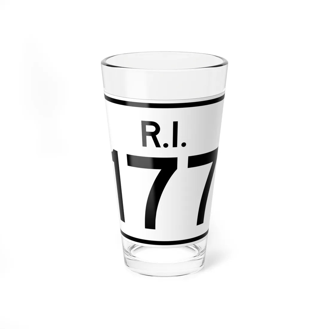 Rhode Island 177 (Rhode Island) (Road Sign) Pint Glass 16oz 16oz - Go Mug Yourself