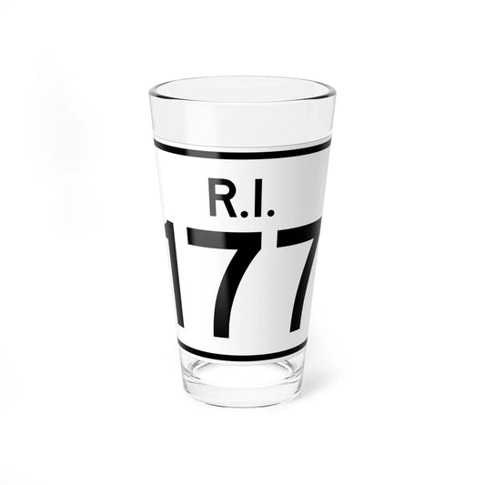 Rhode Island 177 (Rhode Island) (Road Sign) Pint Glass 16oz 16oz - Go Mug Yourself