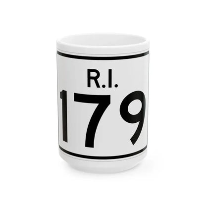 Rhode Island 179 (Rhode Island) (Road Sign) White Coffee Mug 15oz - Go Mug Yourself